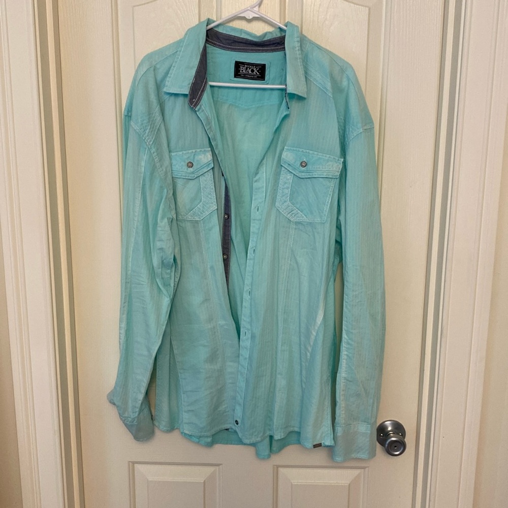 Buckle black button up shirt 3 XL